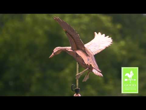 Good Directions 9605P Landing Duck Weathervane - Pollished Copper