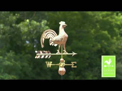 Good Directions 501P 25&quot; Rooster Weathervane - Polished Copper