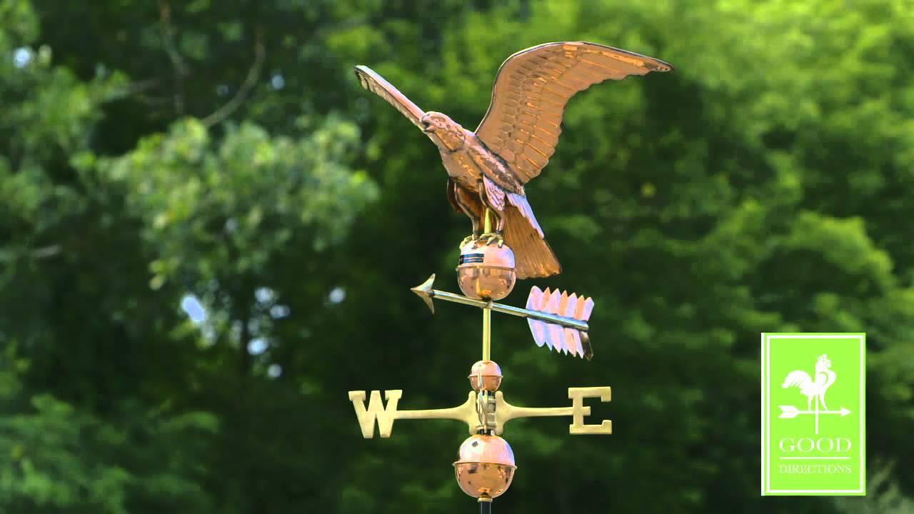 Girouette Smithsonian Eagle - Cuivre Pur, Fixation Sur Le