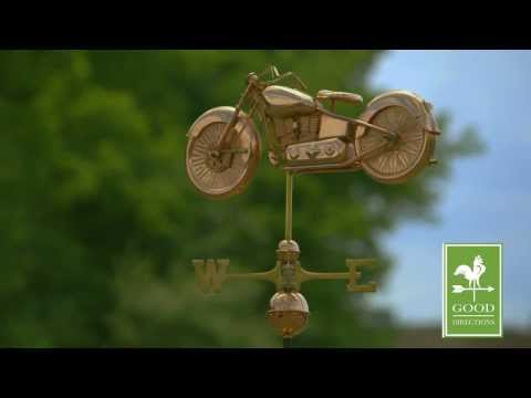 Good Directions 669P Motorcycle Weathervane - Polished Copper