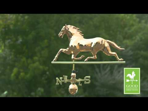 Good Directions 580P Horse Weathervane - Polished Copper