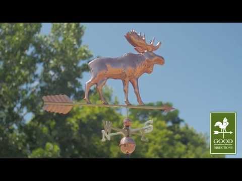 Good Directions 9557PA Moose with Arrow Weathervane - Polished Copper