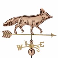 655P fox weathervane polished copper