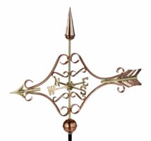 9642P victorian arrow weathervane polished copper