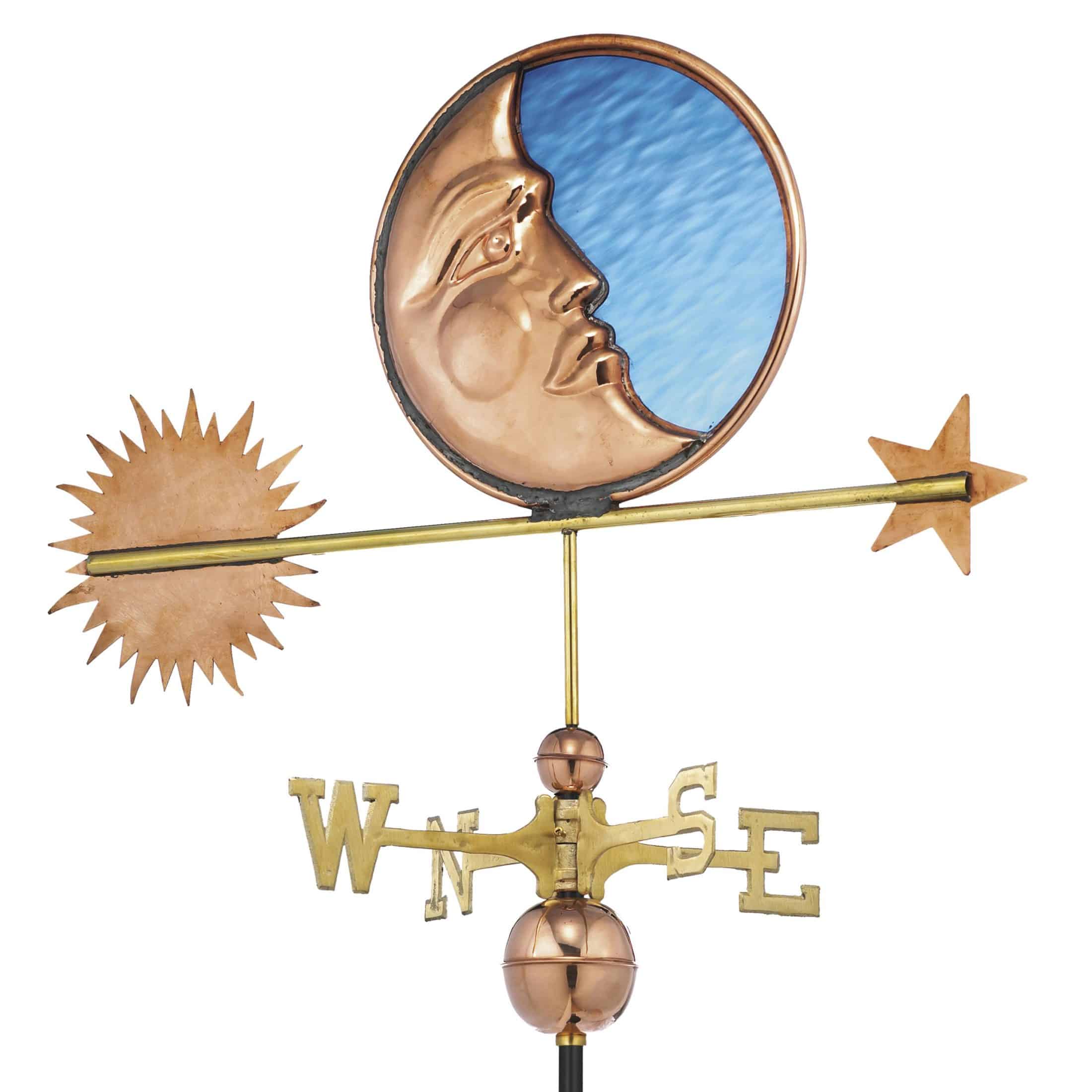 Stained Glass Moon Weathervane Ideas