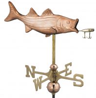 8847pr bass with lure cottage weathervane pure copper