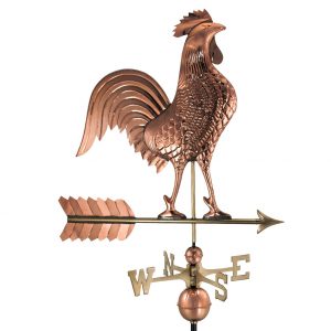 The Large Rooster Weathervane – Pure Copper