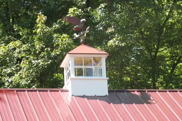 cupola on a metal roof