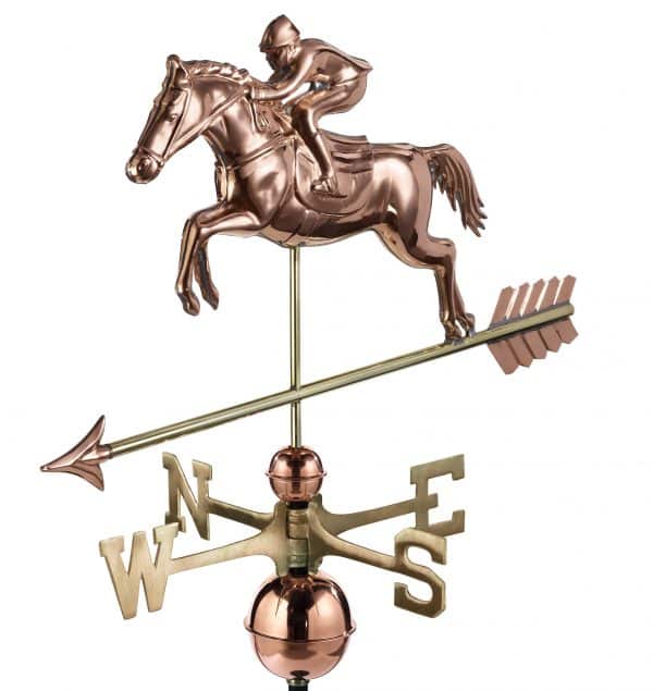 1912p jumping horse rider weathervane pure copper