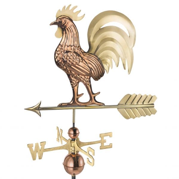 1973b proud rooster weathervane pure copper brass