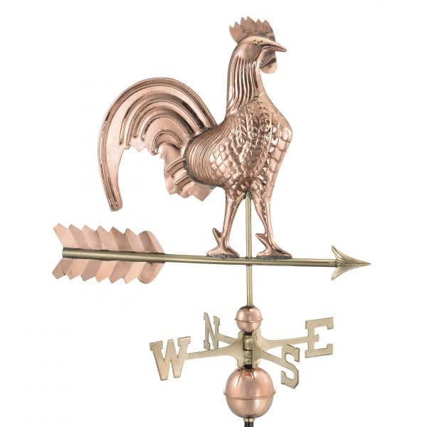 501P rooster weathervane polished copper
