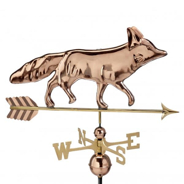 655P fox weathervane polished copper