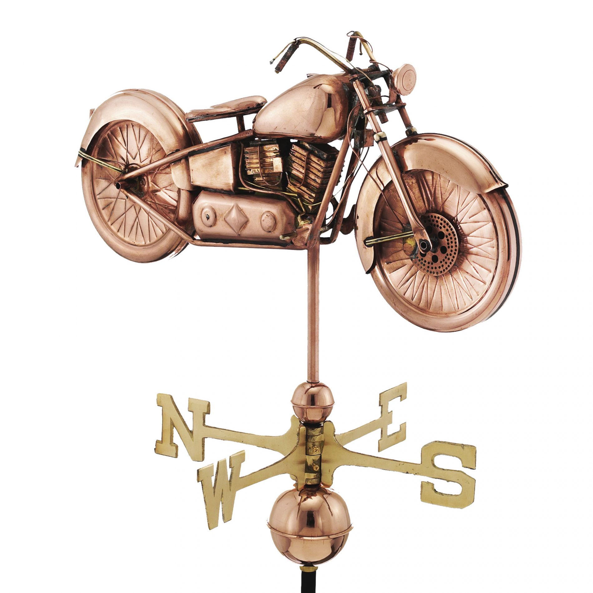 Motorcycle Weathervane Pure Coppers! Only 457.00 Cupolas 'n More