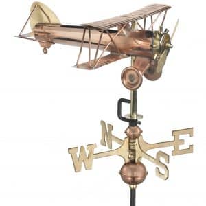 8812pr biplane cottage weathervane pure copper