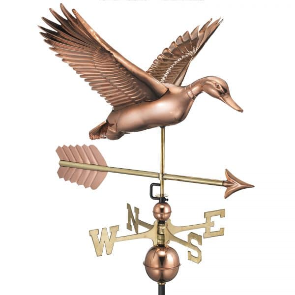 9613pa flying duck with arrow weathervane pure copper