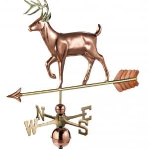 968p white tail buck weathervane pure copper