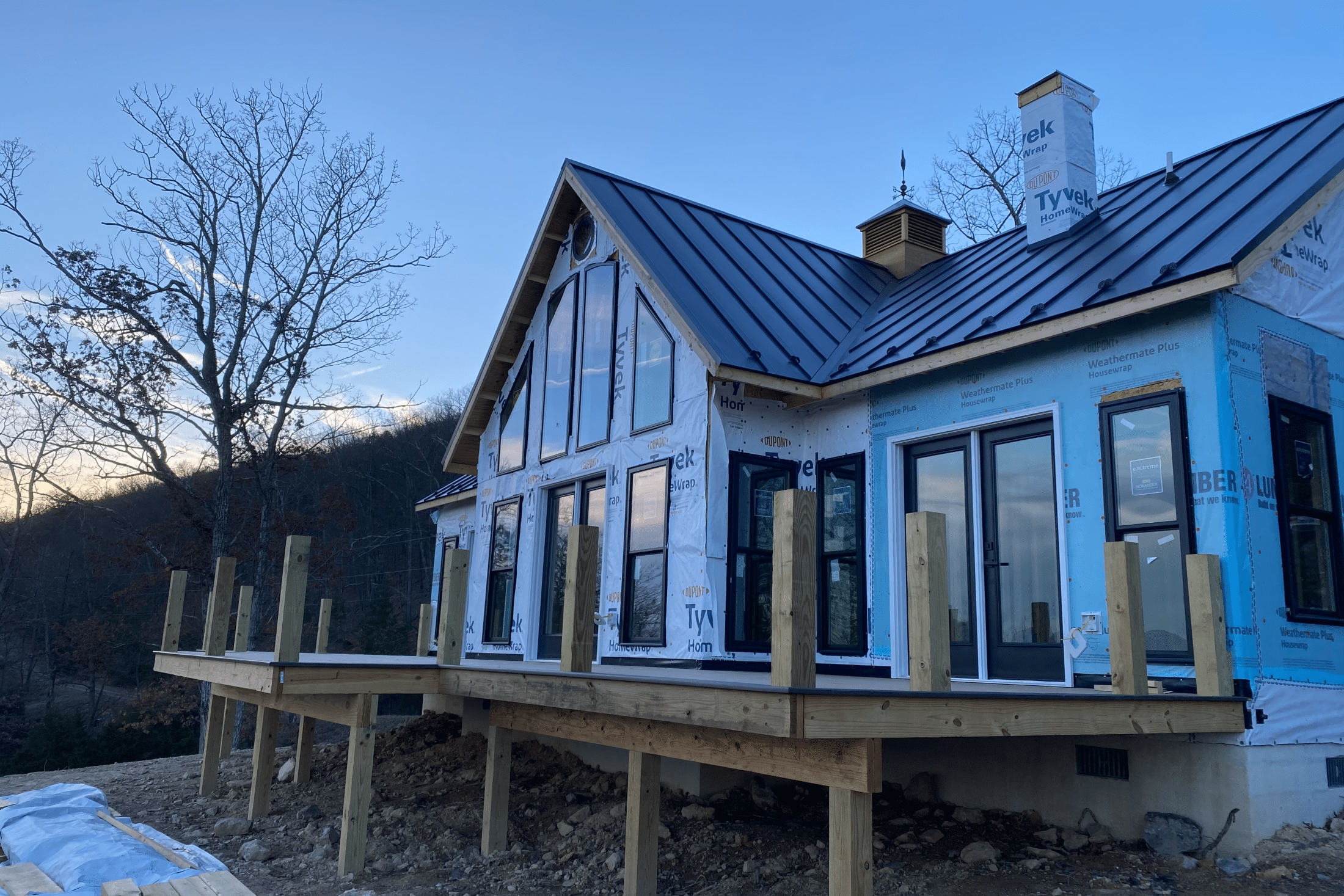 wooden louvered cupolas